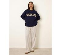 Blue Vanilla Women's Navy Weekend Sweatshirt | Size: S/M Blue Vanilla Navy S/M