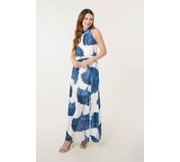 Blue Vanilla White Halter Neck Occasion Dress White M
