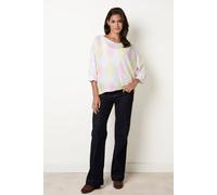 Blue Vanilla White Long Sleeve Round Neck Jumper White