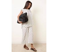 Blue Vanilla Polka Dot Two Piece Set - S-M - White