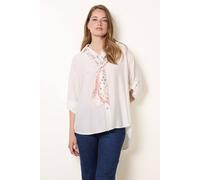 Blue Vanilla Scarf Viscose Crinkle Shirt - One Size - White