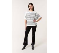 Blue Vanilla White Top With Horizontal Stripe White One Size