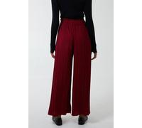 Blue Vanilla Wide Leg Pleated Trousers In Red Red S