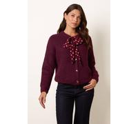 Blue Vanilla Women's Wine Long Sleeve Button Up Round Neck Cardigan | Size: S/M Blue Vanilla Wine S/M