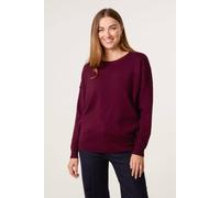 Blue Vanilla Wine Plain Crew Neck Jumper Wine M/L