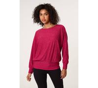 Blue Vanilla Rhinestone Batwing Top - L-XL - Wine