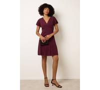 Blue Vanilla Wine Rhinestone Diamante Wrap Dress Wine L