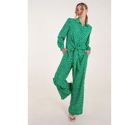 Blue Vanilla Women's Abstract Polka Dot Trousers in Green | Size: Small Blue Vanilla Green S