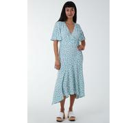 Blue Vanilla Women's Angel Sleeves Wrap Midi Dress in Mint | Size: 10 Blue Vanilla Mint 10
