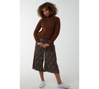 Blue Vanilla Women's Animal Print Cropped Trousers in Navy | Size: Small Blue Vanilla Navy S