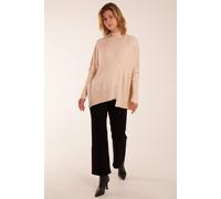 Blue Vanilla Women's Asymmetric Hem Detail Jumper in Stone