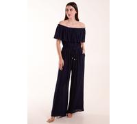 Blue Vanilla Women's Bardot Jumpsuit in Blue | Size: Small Blue Vanilla Blue S