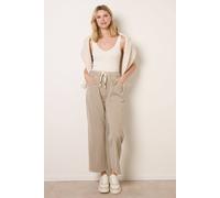 Blue Vanilla Elasticated Waist Trouser With Drawstring - S - Beige