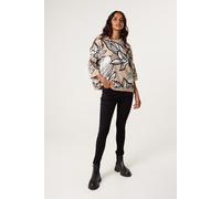 Blue Vanilla Flower Pattern Jumper - One Size - Beige