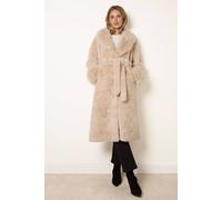 Blue Vanilla Women's Beige Long Sleeve Button Up Collar Coat | Size: Medium