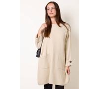 Blue Vanilla Women's Beige Long Sleeve Round Neck Mini Dress Blue Vanilla Beige One Size