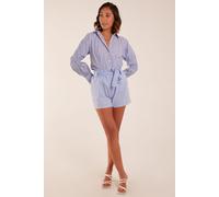 Blue Vanilla Women's Belted Shorts in Light Blue | Size: Medium Blue Vanilla Light Blue M