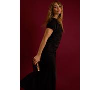 Blue Vanilla Women's Bias Cut Batwing Slip Dress in Black | Size: Medium Blue Vanilla Black M