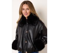Blue Vanilla Women's Black Collar & Cuff Jacket | Size: Medium Blue Vanilla Black M
