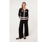 Blue Vanilla Women's Black Contrast Colour Co-ord -Button Front Set | Size: 18-20 Blue Vanilla Black 18-20