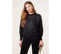 Blue Vanilla Diamante Jumper - S-M - Black
