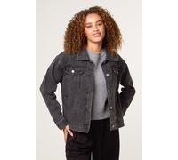 Blue Vanilla Women's Black Embellished Denim Jacket | Size: Medium/Large Blue Vanilla Black M/L