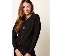 Blue Vanilla Women's Black Gold Flower Button Cardigan | Size: 14-16 Blue Vanilla Black 14-16