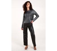 Blue Vanilla Metallic Printed Cable Jumper - L - Black