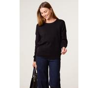Blue Vanilla Plain Crew Neck Jumper - S-M - Black