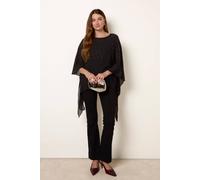 Blue Vanilla Women's Black Rhinestone Tunic Top Blue Vanilla Black One Size