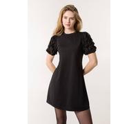 Blue Vanilla Women's Black Textured Sleeve Mini Dress | Size: Small Blue Vanilla Black S