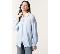 Blue Vanilla Women's Blue Diamante Detailed Classic Shirt | Size: Medium/Large Blue Vanilla Blue M/L