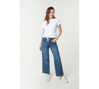 Blue Vanilla Women's Blue Elasticated Waist Jeans | Size: Medium Blue Vanilla Blue M