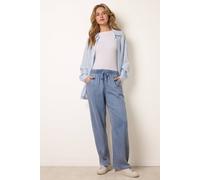 Blue Vanilla Elasticated Waist Wide Leg Jeans - M - Blue