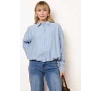 Blue Vanilla Women's Blue Relaxed Button-Up Shirt | Size: S/M Blue Vanilla Blue S/M