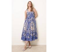 Blue Vanilla Sleeveless Shirred Dress - S-M - Blue