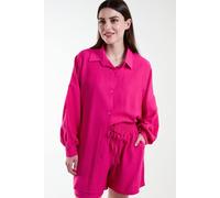 Blue Vanilla Women's Bright Pink Linen Shorts & Shirt Set Blue Vanilla Bright Pink One Size