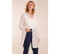 Blue Vanilla Women's Broderie Detailed Long Sleeve Shirt in Ivory | Size: Medium