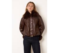 Blue Vanilla Women's Brown Collar & Cuff Jacket | Size: Medium Blue Vanilla Brown M