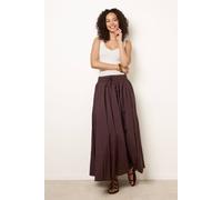 Blue Vanilla Gathered Panel Maxi Skirt - Brown - S-M