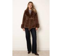 Blue Vanilla Women's Brown Long Sleeve Button Up Collar Coat | Size: Medium