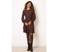 Blue Vanilla Women's Brown Long Sleeve Slip On Crew Mini Dress | Size: Medium Blue Vanilla Brown M