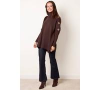 Blue Vanilla Women's Brown Long Sleeve Rollneck Jumper