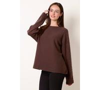 Blue Vanilla Women's Brown Long Sleeve Round Neck Jumper | Size: Medium/Large Blue Vanilla Brown M/L