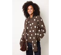 Blue Vanilla Women's Brown Long Sleeve Slip On Round Neck Jumper | Size: Medium/Large Blue Vanilla Brown M/L