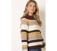 Blue Vanilla Women's Brown Long Sleeve Slip On Round Neck Jumper | Size: Medium/Large