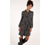 Blue Vanilla Women's Button Front Smock Dress in Black | Size: Small