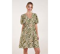 Blue Vanilla Women's Coconut Button Shirred Waist Dress in Khaki | Size: Large Blue Vanilla Khaki L