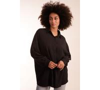 Blue Vanilla Women's Crinkle Oversized Shirt in Black Blue Vanilla Black One Size