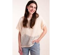 Blue Vanilla Women's Crochet Batwing Oversized Top in Cream | Size: S/M Blue Vanilla Cream S/M